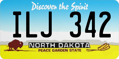 ND license plate ILJ342