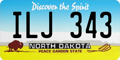ND license plate ILJ343