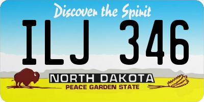 ND license plate ILJ346