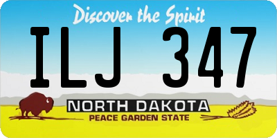 ND license plate ILJ347