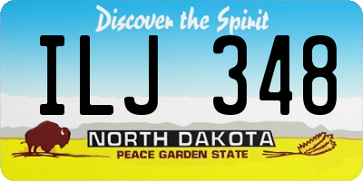 ND license plate ILJ348