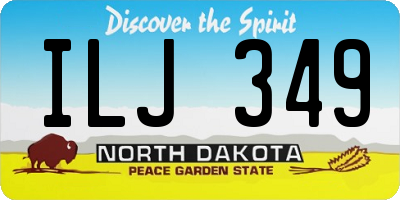 ND license plate ILJ349