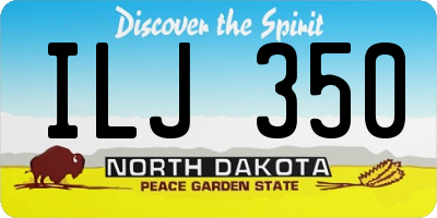 ND license plate ILJ350
