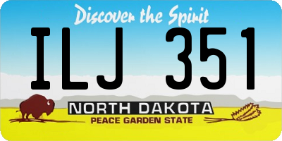 ND license plate ILJ351