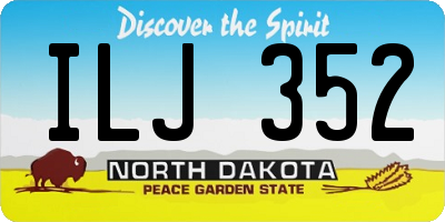 ND license plate ILJ352