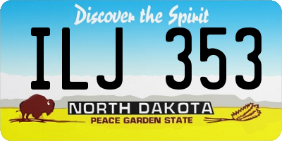 ND license plate ILJ353