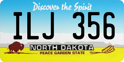 ND license plate ILJ356