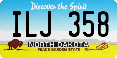 ND license plate ILJ358