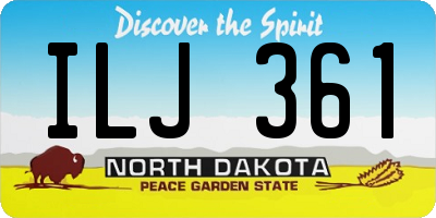 ND license plate ILJ361