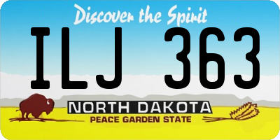 ND license plate ILJ363