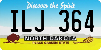 ND license plate ILJ364
