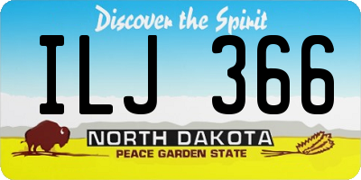 ND license plate ILJ366
