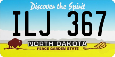 ND license plate ILJ367