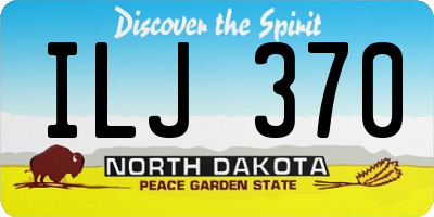 ND license plate ILJ370
