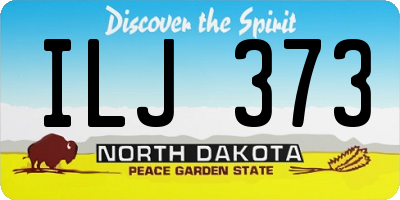 ND license plate ILJ373