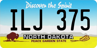 ND license plate ILJ375
