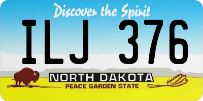 ND license plate ILJ376