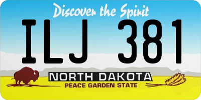 ND license plate ILJ381
