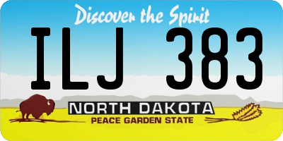 ND license plate ILJ383