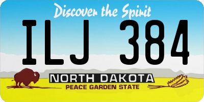 ND license plate ILJ384