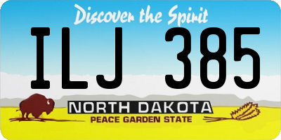 ND license plate ILJ385