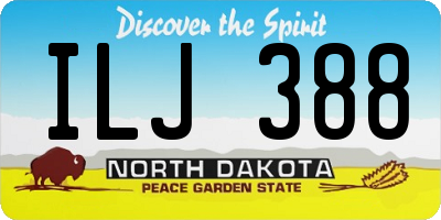 ND license plate ILJ388