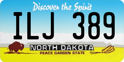 ND license plate ILJ389