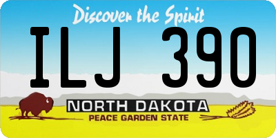 ND license plate ILJ390