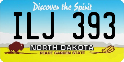 ND license plate ILJ393