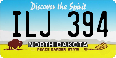 ND license plate ILJ394