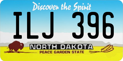 ND license plate ILJ396
