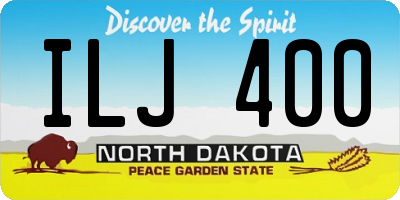 ND license plate ILJ400
