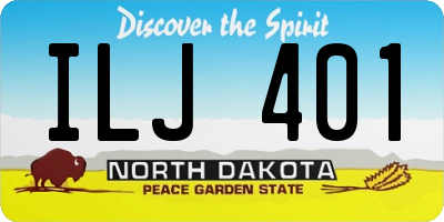 ND license plate ILJ401