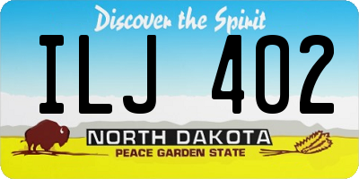 ND license plate ILJ402
