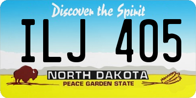 ND license plate ILJ405