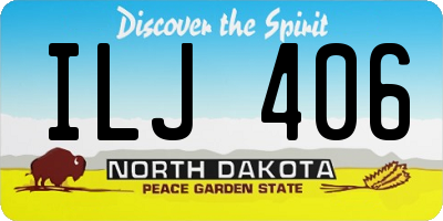 ND license plate ILJ406