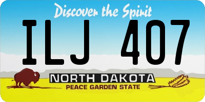 ND license plate ILJ407