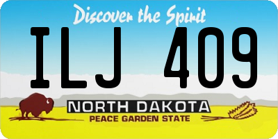 ND license plate ILJ409