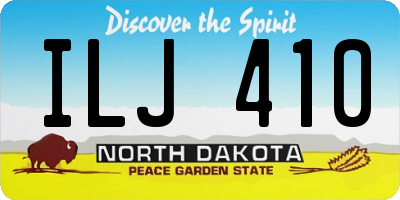 ND license plate ILJ410
