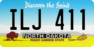 ND license plate ILJ411