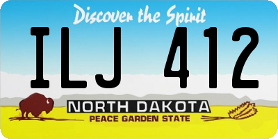 ND license plate ILJ412