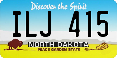 ND license plate ILJ415
