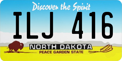 ND license plate ILJ416