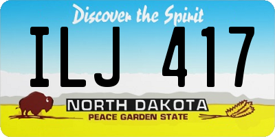 ND license plate ILJ417