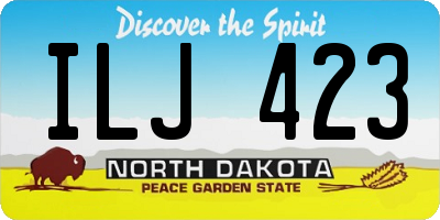 ND license plate ILJ423
