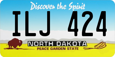 ND license plate ILJ424