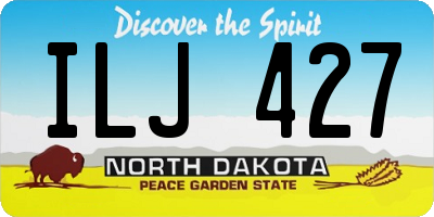 ND license plate ILJ427