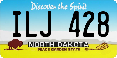 ND license plate ILJ428