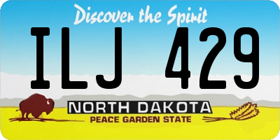 ND license plate ILJ429