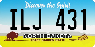 ND license plate ILJ431